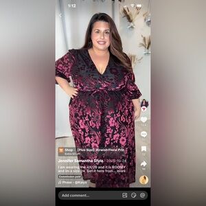 Plus Velvet Wrap Bodice Maxi Dress